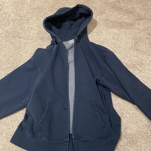 Navy blue Aritzia oversized zip up hoodie